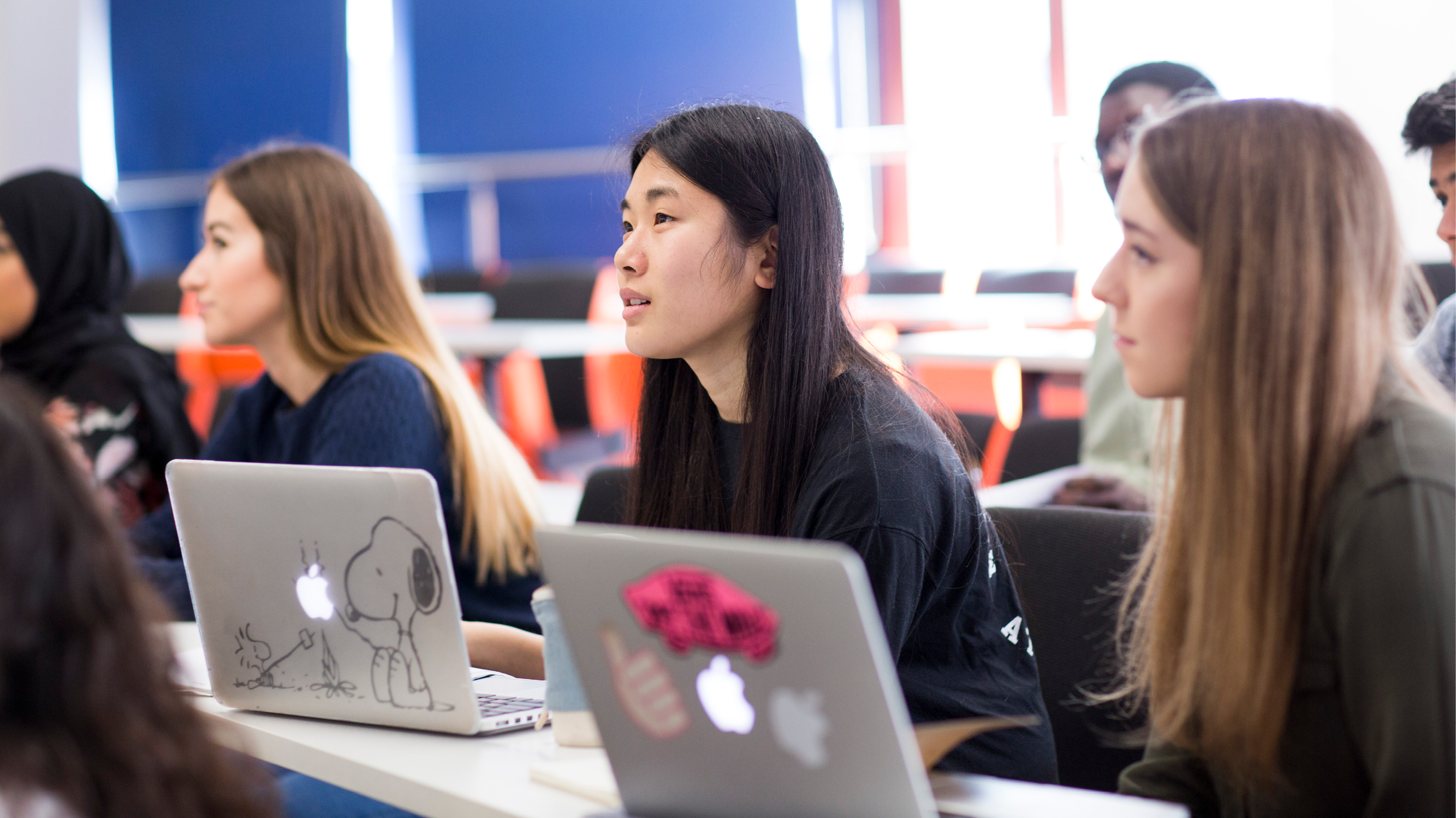 Students on computers